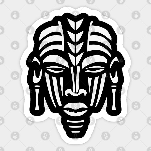 Afrocentric Mask Sticker by UrbanLifeApparel
